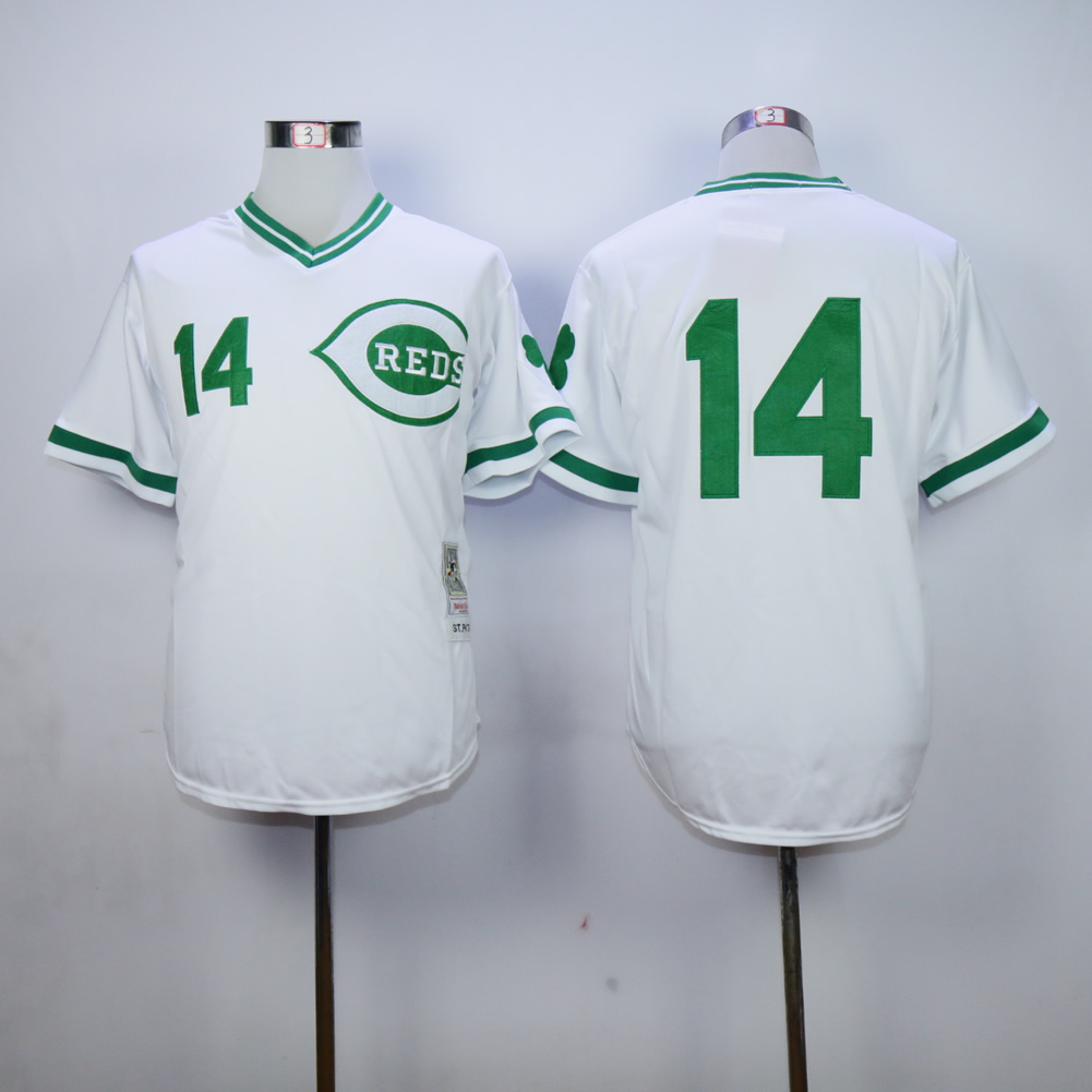 Men MLB Cincinnati Reds #14 white no name jerseys->cincinnati reds->MLB Jersey